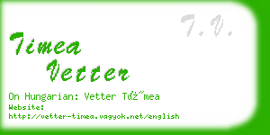 timea vetter business card